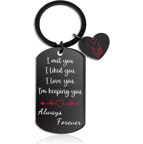 Love You Always Keychain Women Men Stocking Stuffer