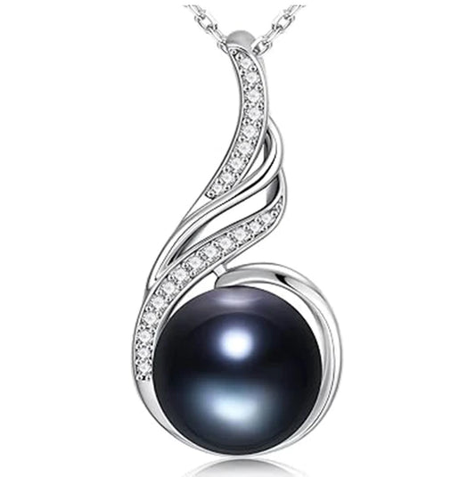 Iefil 10-11mm Tahitian Black Pearl & Freshwater Pearl Necklace