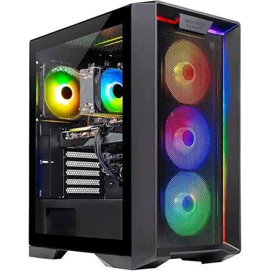Skytech Gaming Nebula Gaming PC, Intel i5 14400F 2.5GHz, NVIDIA RTX 5060, 1TB NVMe SSD, 16GB DDR5 RAM 6000, 650W Gold PSU, Wi-Fi, Win 11, Desktop